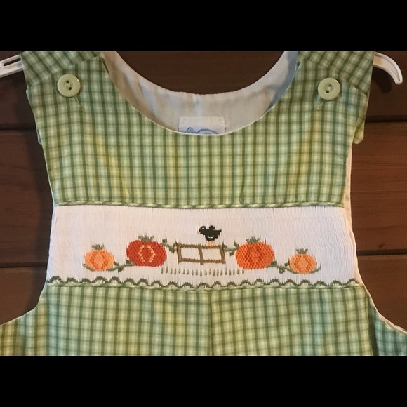 Fall Smocked John John - Picture 2 of 3